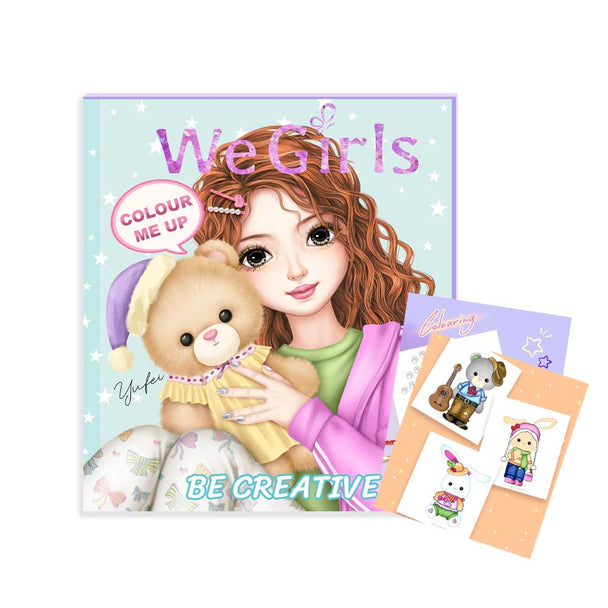 WeGirls doll coloring book for kids - creative DIY doll design activity