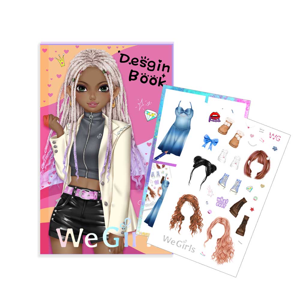 WeGirls full outfit coloring book - creative fashion design for kids