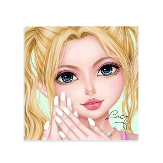 WeGirls Lucy nail art coloring page - fun character nail design