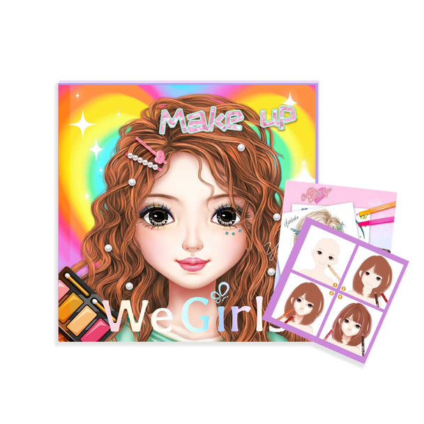 WeGirls makeup coloring book for kids - DIY beauty design activity