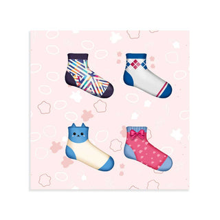 WeGirls long socks coloring template - kids design their own socks