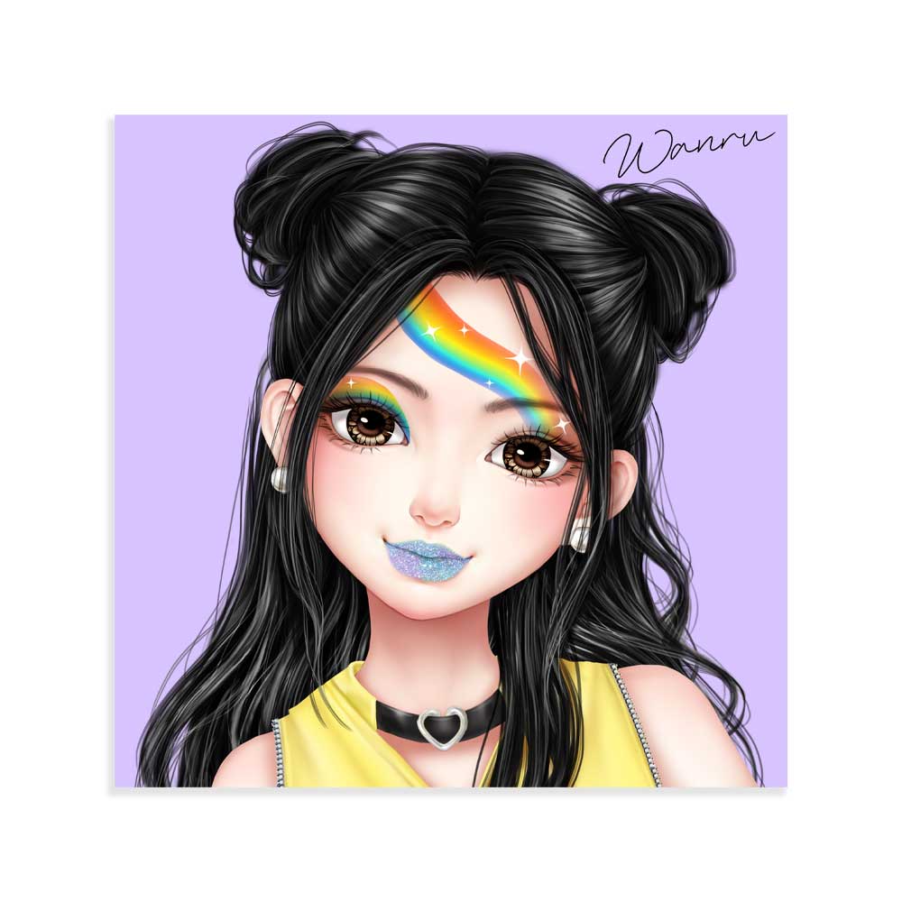 WeGirls Wanru makeup look - finished beauty design example