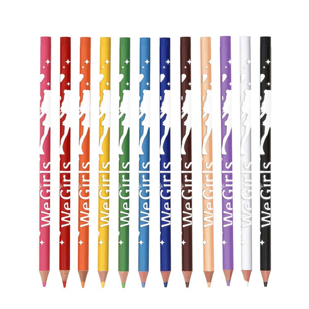 WeGirls 12-color non-toxic pencils - safe art supplies for 5+ year old children