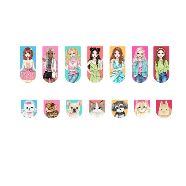 WeGirls character bookmark collection - 7 adorable kids & pets designs for young readers