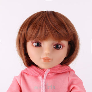 Front face close-up showing Akiko doll's glass-like eyes perfect for makeup artist role-play