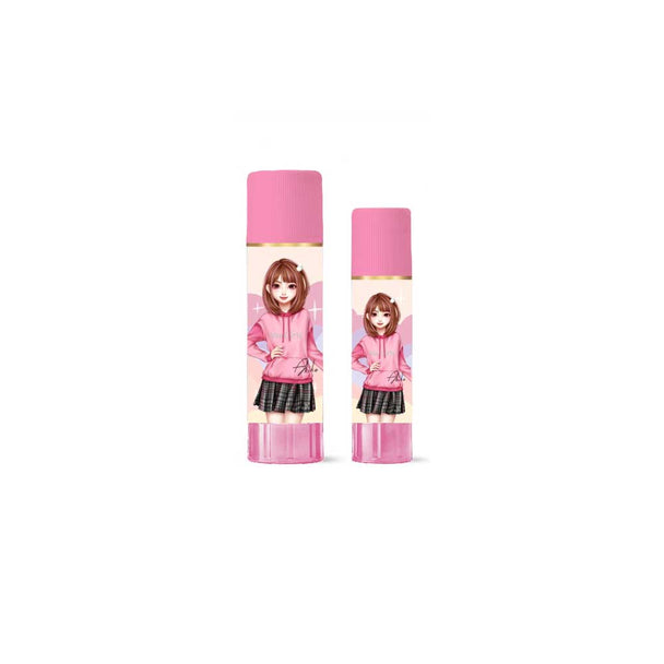 WeGirls high-viscosity glue stick with Akiko character - strong hold adhesive for kids' school crafts