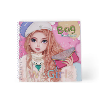 WeGirls Bag Design Coloring Book Cover - Fashion Accessory Activity for Kids Ages 4-14 to Create Custom Purses