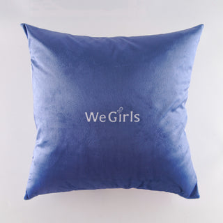 Close-up of the Lucy and Anna hugging design on WeGirls pillow