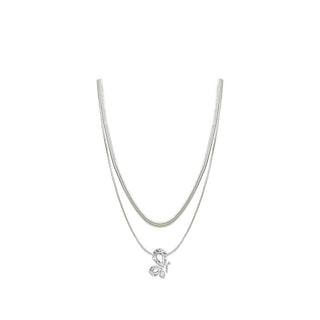 WeGirls double strand crystal necklace - elegant butterfly pendant jewelry for girls