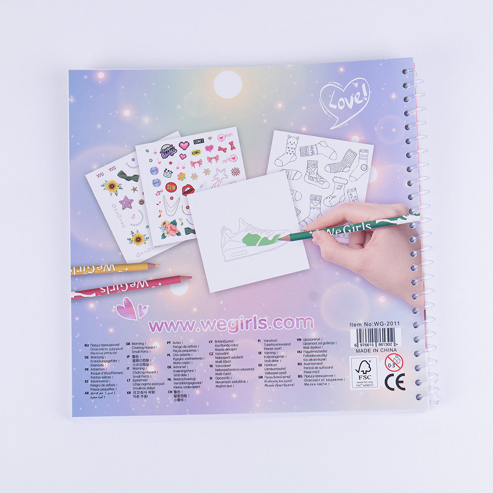 WeGirls kids' shoes and socks coloring book - DIY creative design book