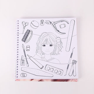WeGirls Nail Design Line Art Template - Outline Drawings for Kids to Color and Customize