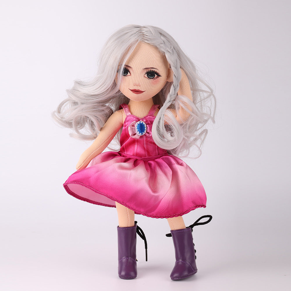 Demonstration of Natasha doll's articulated hands showing rotation capability