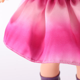 Detailed close-up of the layered tulle texture and hem detailing on Natasha doll's ballet tutu