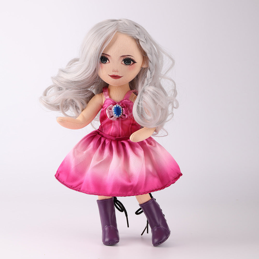 Natasha doll in elegant dancing pose, showcasing joint flexibility for ballet movements