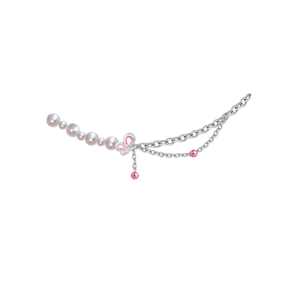 WeGirls pearl & crystal hybrid necklace - tiered design with graduated strands for stage performances