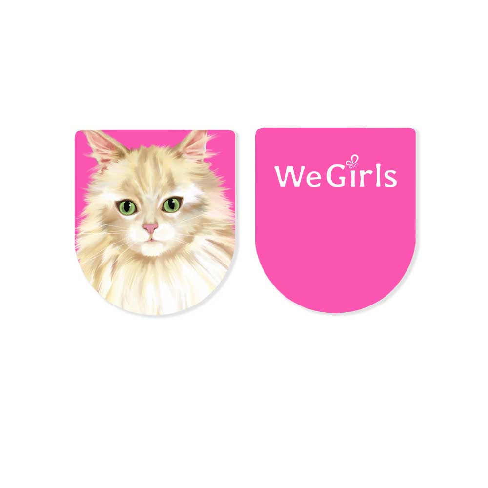 WeGirls character bookmark collection - pink cat designs for young readers