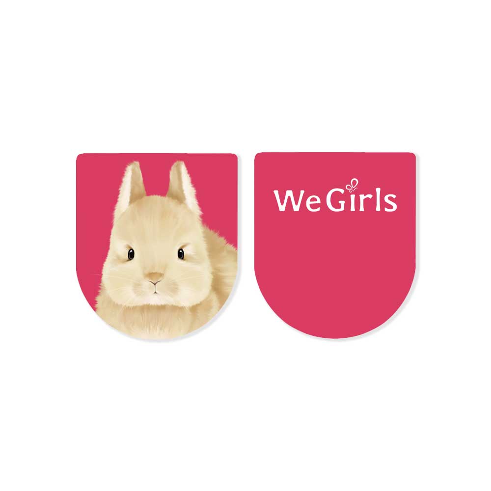 WeGirls character bookmark collection - red designs for young readers