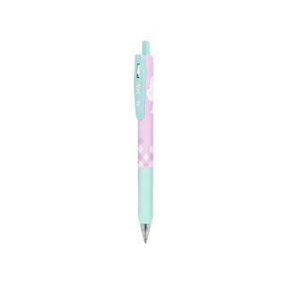 WeGirls retractable ballpoint pen - smooth black ink with vibrant green/pink color-block casing