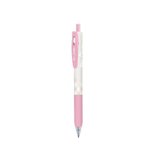WeGirls retractable ballpoint pen - ultra-smooth black ink with pink/white marble-effect casing