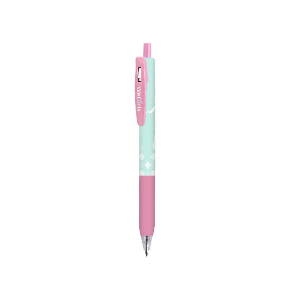 WeGirls retractable ballpoint pen - smooth black ink with red/green拼接 color block design