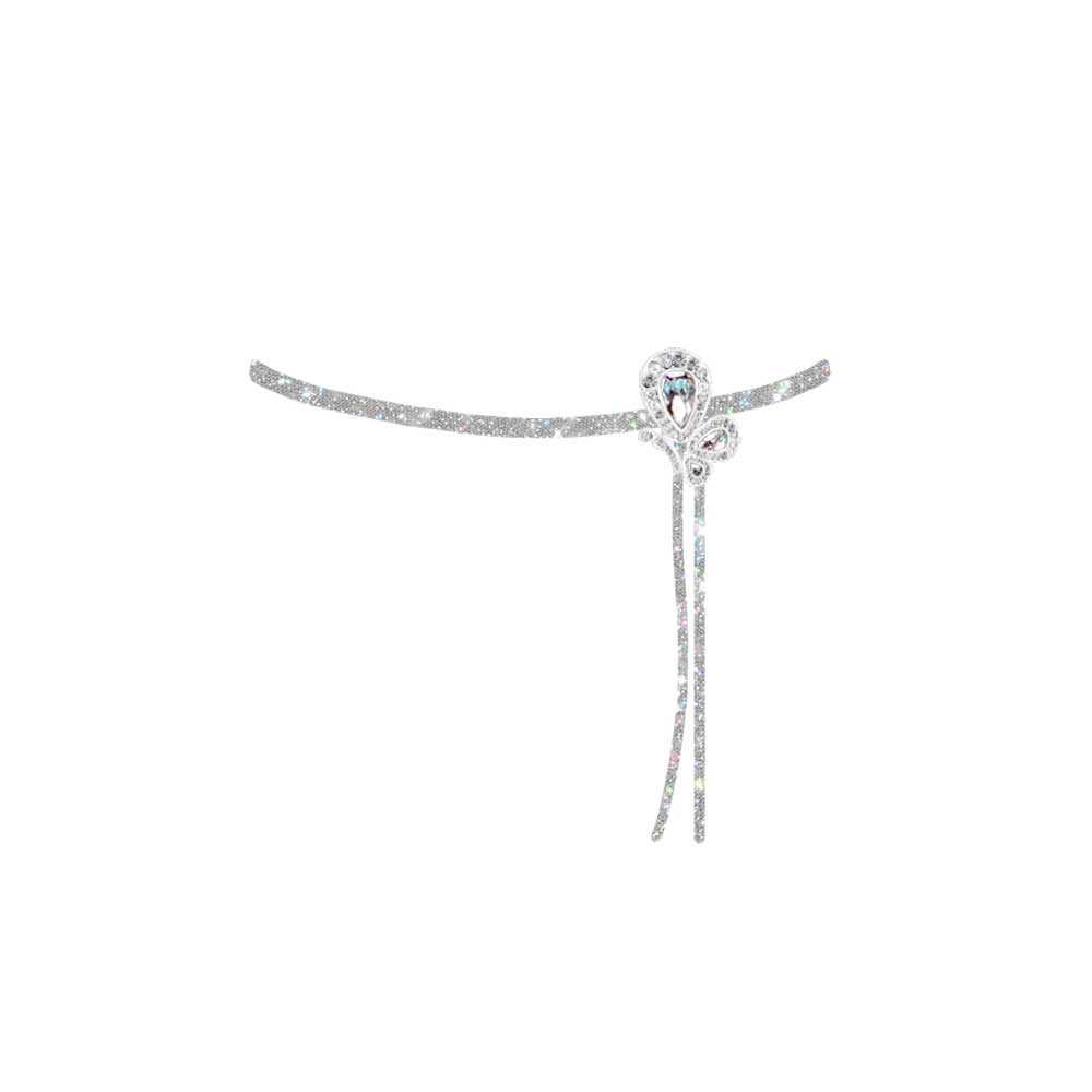 WeGirls sterling silver fringe necklace - sparkling crystal accents for elegant girls' jewelry
