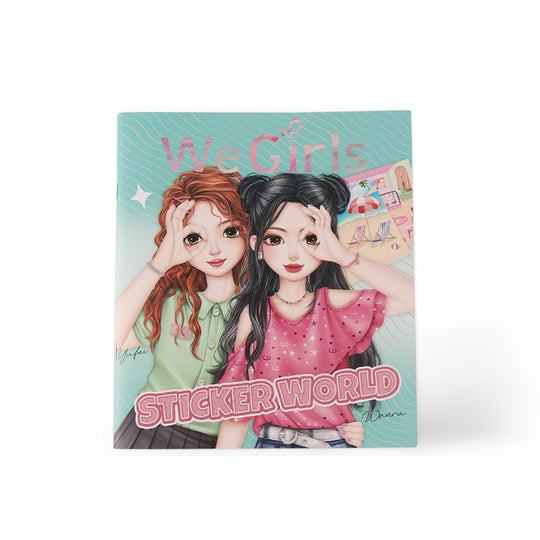WeGirls Creative Sticker Scene Design Book Cover - Interactive activity for kids ages 4-14 to develop creativity