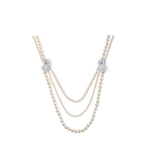 WeGirls triple-strand pearl performance necklace - graduated sizing for stage presence and formal wear