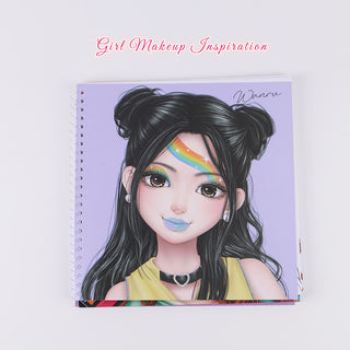 WeGirls Wanru Makeup Design Inspiration - Cute Cosmetic Style Example for Kids' Coloring Activity