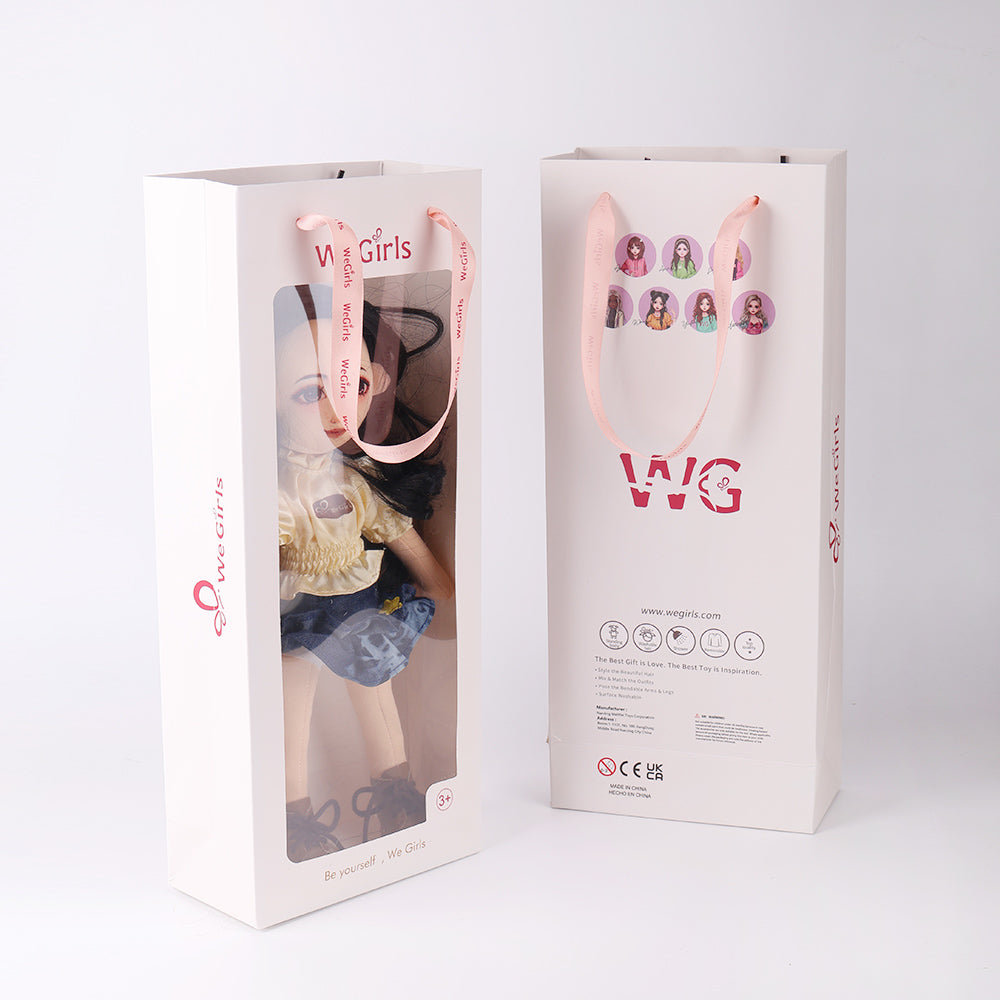 Wanru doll presented in elegant white gift tote packaging - ready for special occasion gifting