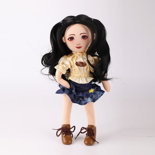 Wanru doll standing confidently with hands on hips showing her outfit