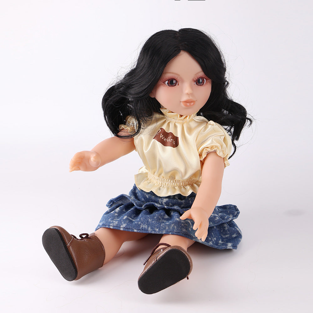 Wanru doll in a natural sitting pose, ideal for creating bakery counter or tea party play scenes.