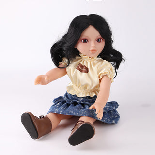 Wanru doll in a natural sitting pose, ideal for creating bakery counter or tea party play scenes.