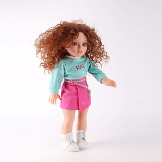 Yufei doll with cute tilted head pose showing playful personality